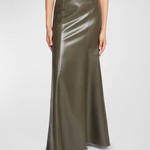 Nanushka Olive Green Maxi Skirt